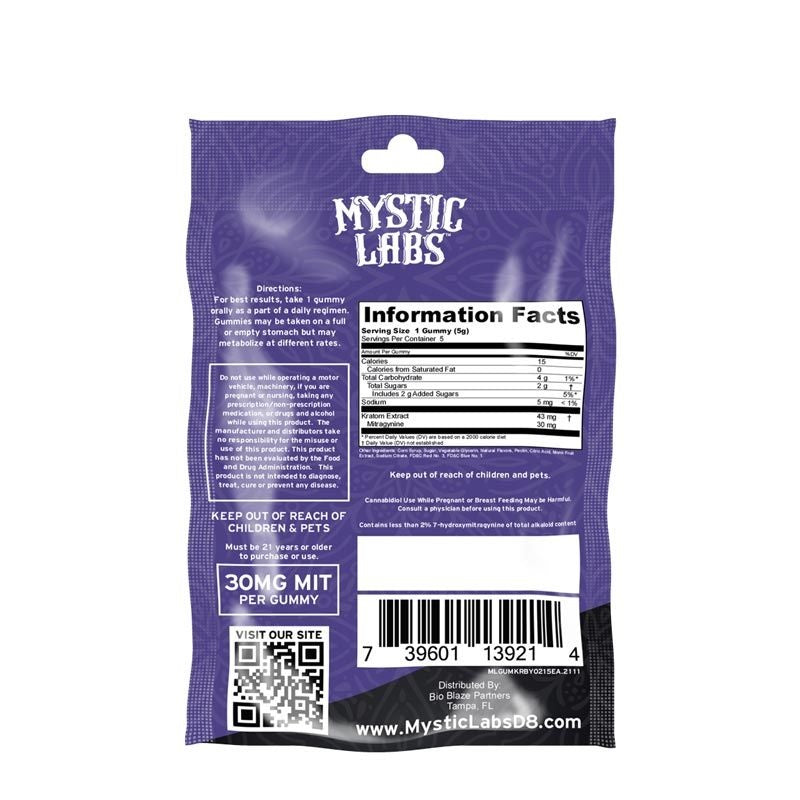 Mystic Labs Kratom Infused Gummies - 150mg