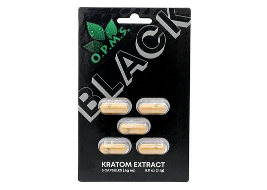 OPMS Kratom Black Capsules - 5 Cap