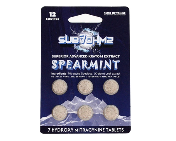 SUB7OHMZ 15mg 7OH Spearmint - 6-Tablets