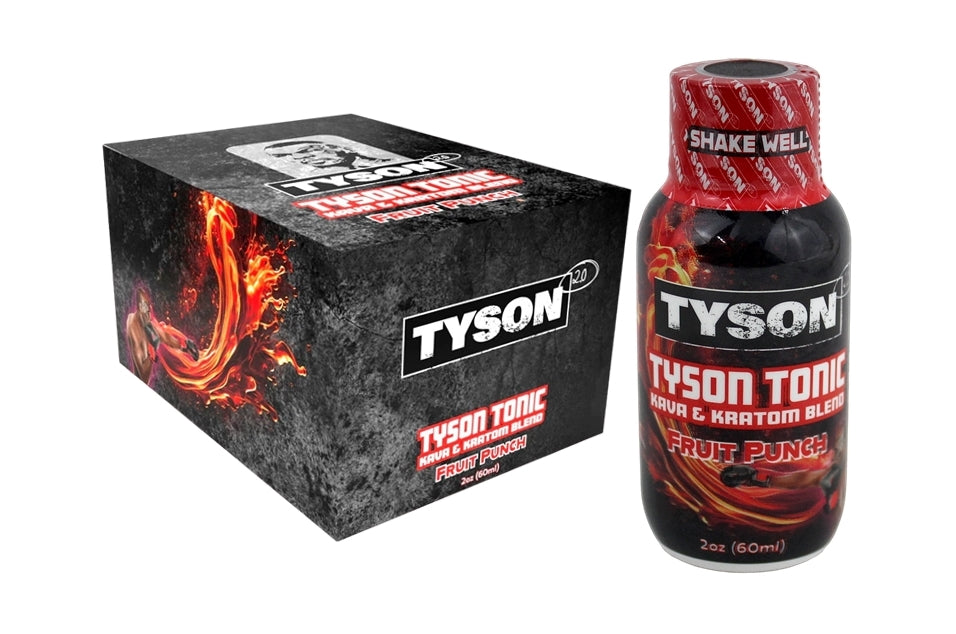 Tyson 2.0 Tonic Kava & Kratom Shot - Fruit Punch 12pk