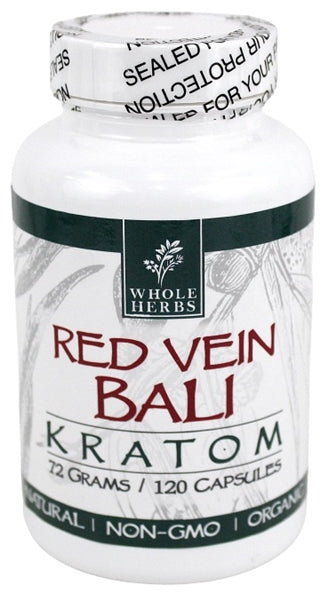 Whole Herbs Kratom Capsules - 120Caps Red Vein Bali