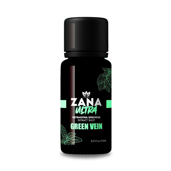 Zana Liquid Kratom Extract Shots - Ultra Green Vein 12pk