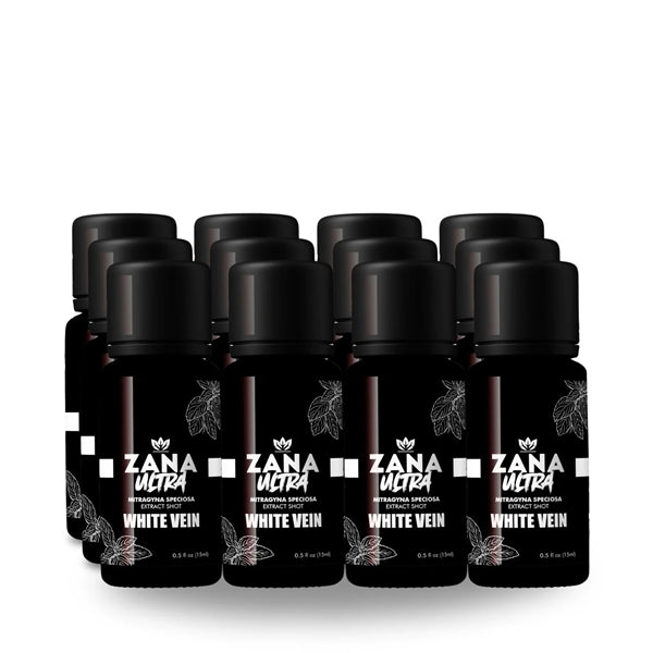 Zana Liquid Kratom Extract Shots – Ultra White Vein 12pk