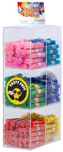 Tasty Puff Tasty Tips Flavored Pre-Rolled Cones 180 3pk Tubes with Display