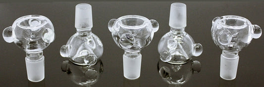 10ct 19mm Clear Glass On Glass Bowl