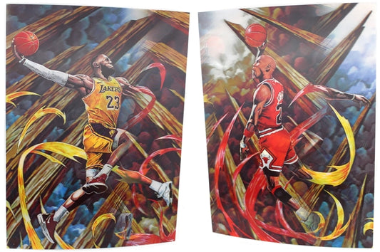 3ct Lenticular 3D Image Holographic Poster - Jordan-LeBron