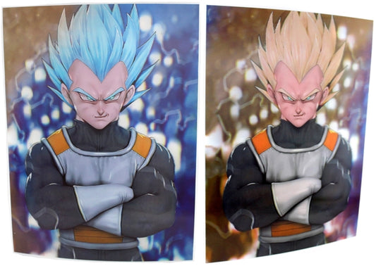 3ct Lenticular 3D Image Holographic Poster - Dragon Ball Z - Vegeta