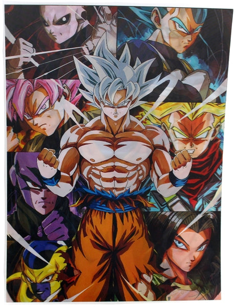 3ct Lenticular 3D Image Holographic Poster - Dragon Ball Z - Transformations