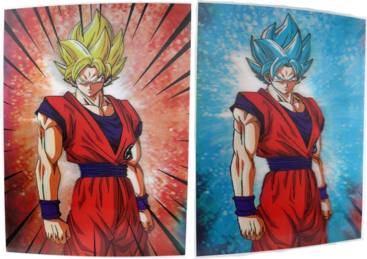3ct Lenticular 3D Image Holographic Poster - Dragon Ball Z - SuperSaiyan