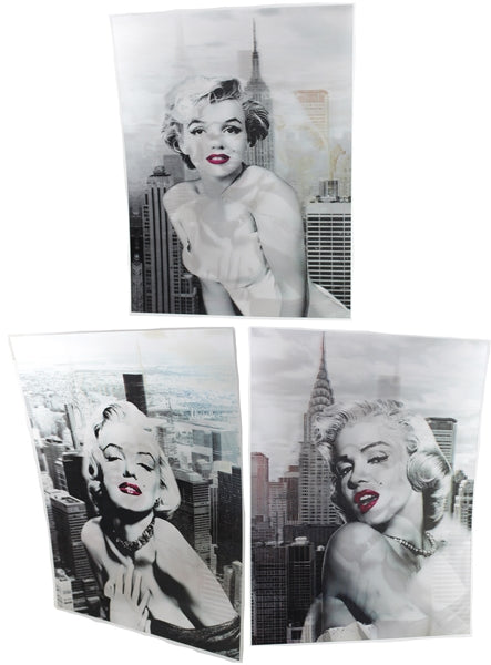 3ct Lenticular 3D Image Holographic Poster - Marilyn Monroe