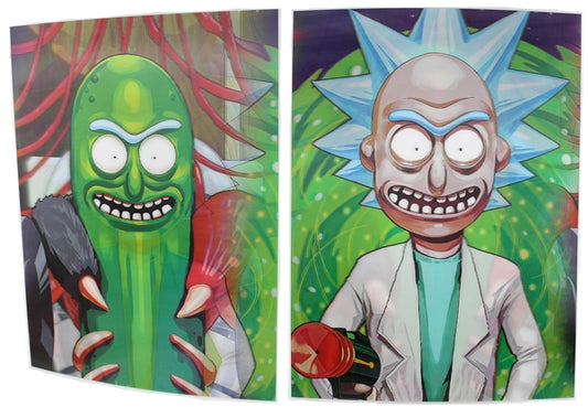 3ct Lenticular 3D Image Holographic Poster - Pickle Rick