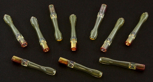 10ct 3" Flatmouth Gold Fumed 1 Hitter Chillum
