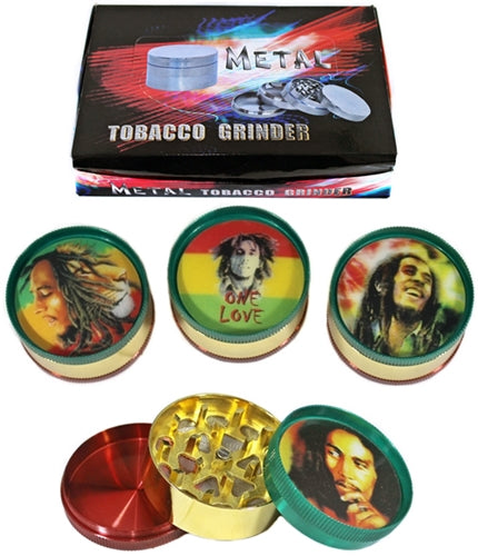 3D Rasta 3pc Zinc Grinder 6pk - 50mm