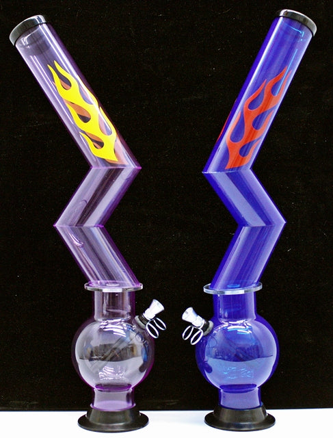 19" Acrylic Z Flame Water Pipe