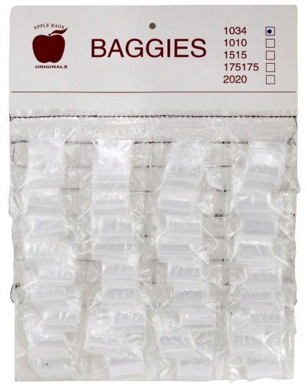 Mini Zip Apple Baggies with Cardboard Display (Choose Design-Size)