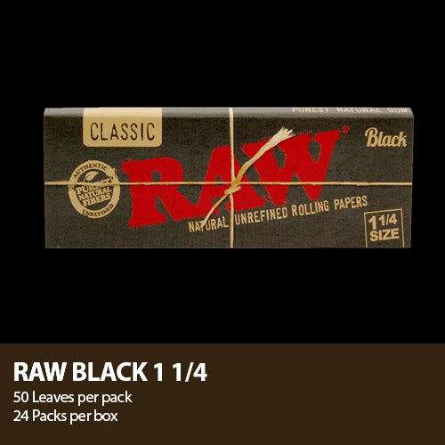 Raw Rolling Paper - Black 1 1-4