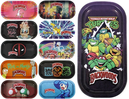 11ct Backwoods Metal Rolling Tray Assortment - Slim