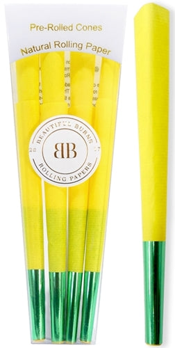 Beautiful Burns 8pk Pre-Rolled 98mm Designer Cones - Citron Sorbet