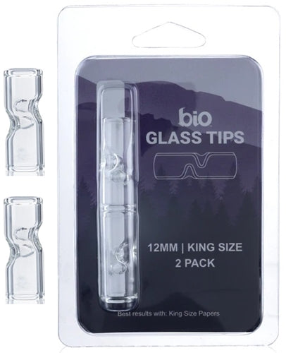 20ct Bio Glass Tips - 12mm 2pk King Size