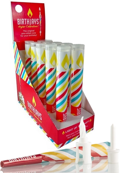 Birthjays Pre-Rolled Cones Birthday Candles 10pk