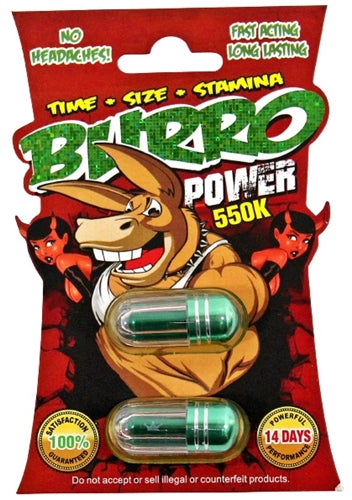 Burro Power 550K Double Pack Male Enhancement Capsules