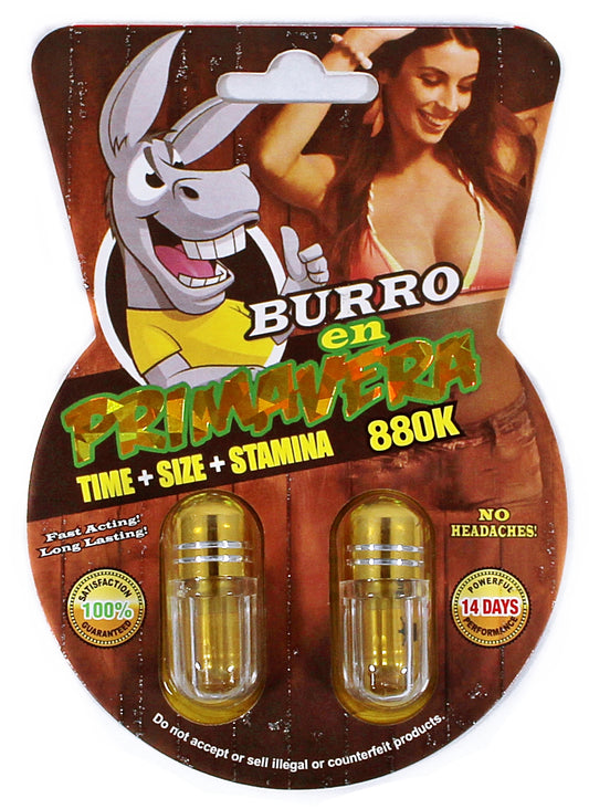 Burro En Primavera 880K Double Pack Male Enhancement Capsules