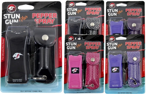 Cheetah Stun Gun Plus Pepper Spray Combo