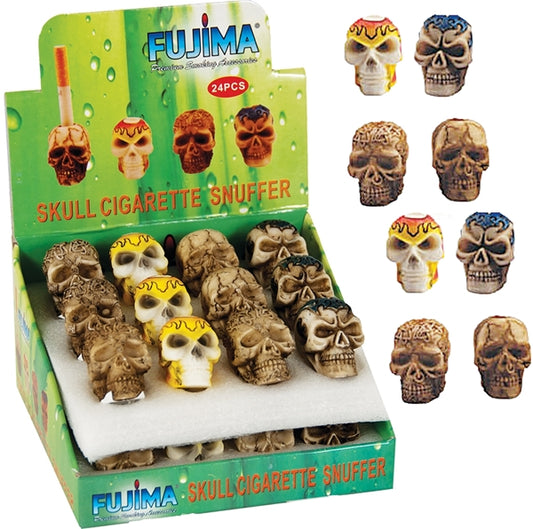 Cigarette Extinguisher Poly Resin Skull Snuffer 24pk