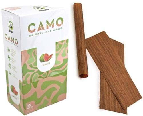 Afghan Hemp Camo Self-Rolling Natural Leaf Wraps - Guava