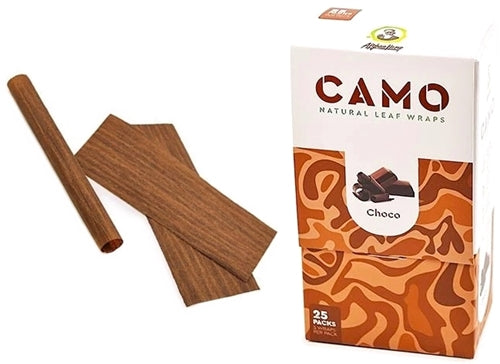 Afghan Hemp Camo Self-Rolling Natural Leaf Wraps - Chocolate