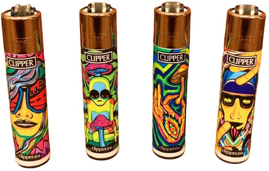 Clipper Lighter - Psychedelic Art - 48pk