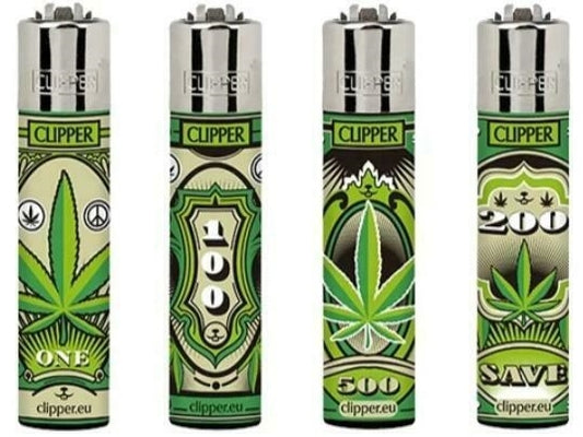 Clipper Lighter - Dollar Leaves 48pk