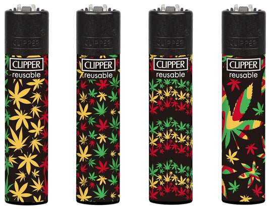 Clipper Lighter - Jamaican Pattern Leaf 48pk