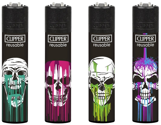 Clipper Lighter - Wild Skulls 48pk