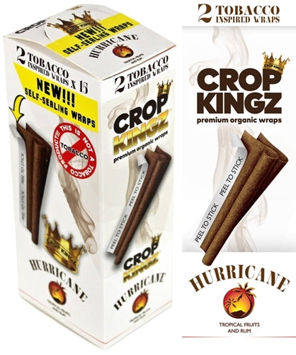 Crop Kingz Tobacco Inspired Self-Sealing Organic Wraps - Hurricane