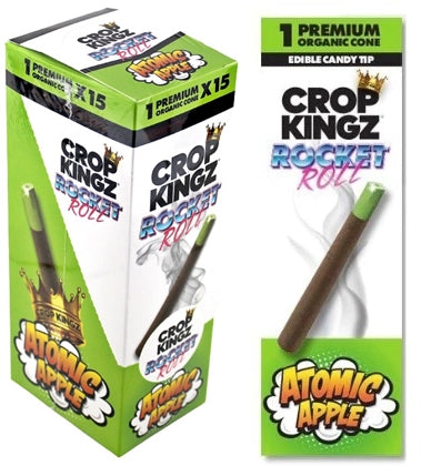 Crop Kingz Rocket Roll Hemp Wrap With Edible Sugar Tip - Atomic Apple