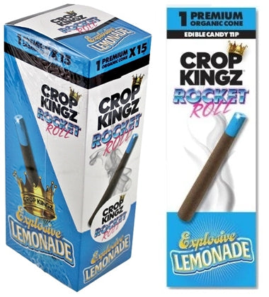 Crop Kingz Rocket Roll Hemp Wrap With Edible Sugar Tip - Explosive Lemonade