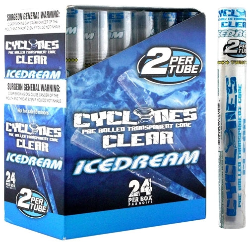 Cyclones Pre Rolled Transparent Cone - CLEAR - Icedream