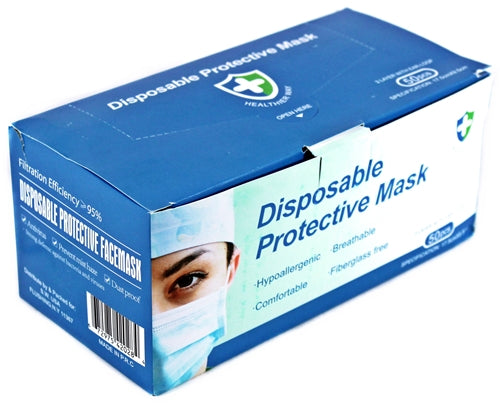 Disposable Protective Earloop Face Mask 50pk