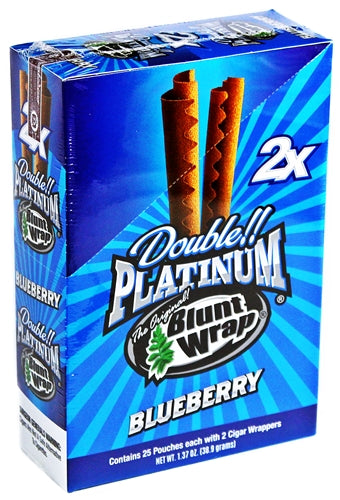 Double Platinum Original Blunt Wraps - Blueberry