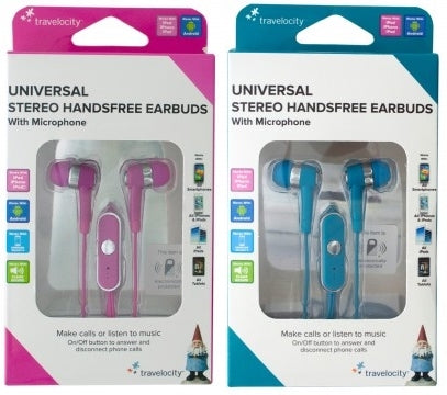 Travelocity Universal Stereo Handsfree Earbuds