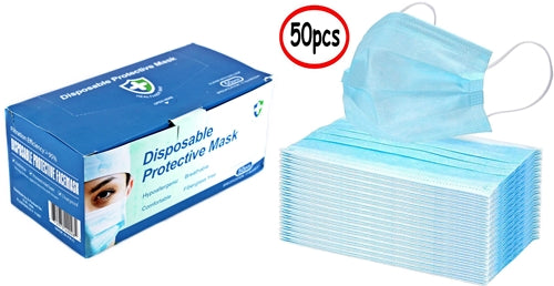 Disposable Protective Earloop Face Mask 50pk