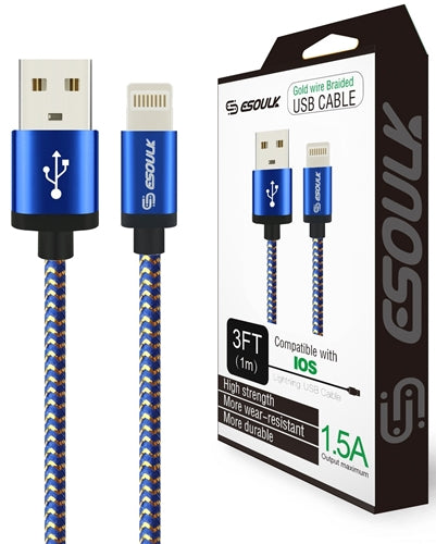 Esoulk 10FT USB Charging Data Sync Cable - IOS Lightning Cable