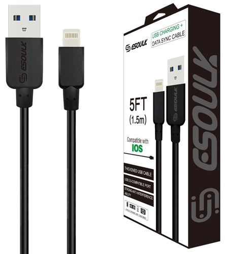 Esoulk 5FT USB Charging Data Sync Cable - IOS Lightning Cable