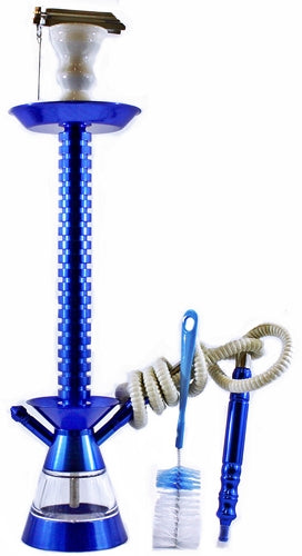 24" Espresso Tall 1 Hose Hookah With Case