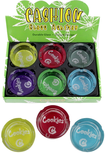 Fashion Glass Ashtray - Cookies 6pk