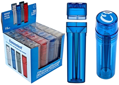 Cookies Flower Tower Grinder Stash Cone Filler 16pk