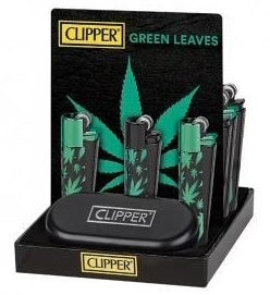 Full Metal Edition - Clipper Lighters Gift Box - Leaves Green