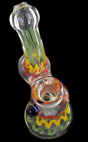 4ct 5" Rasta Cursive Bubbler