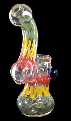 4ct 5" Rasta Cursive Bubbler